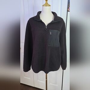 Tek Gear Haut Micropolaire 1/4 Zip Femme Avec Pouces - Taille M - Prune
